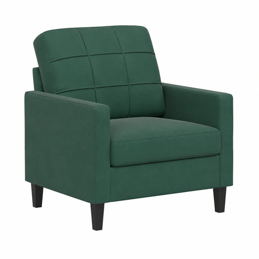 Divano angolare in velluto verde scuro, set di 3 pezzi con cuscino cervicale, per soggiorno moderno, 226 cm, struttura in metallo robusto e comodo