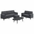 Divano angolare in velluto grigio scuro, set con sgabello, 137x197 cm, design moderno, struttura in metallo, comfort per soggiorno, ufficio e camera ragazzi