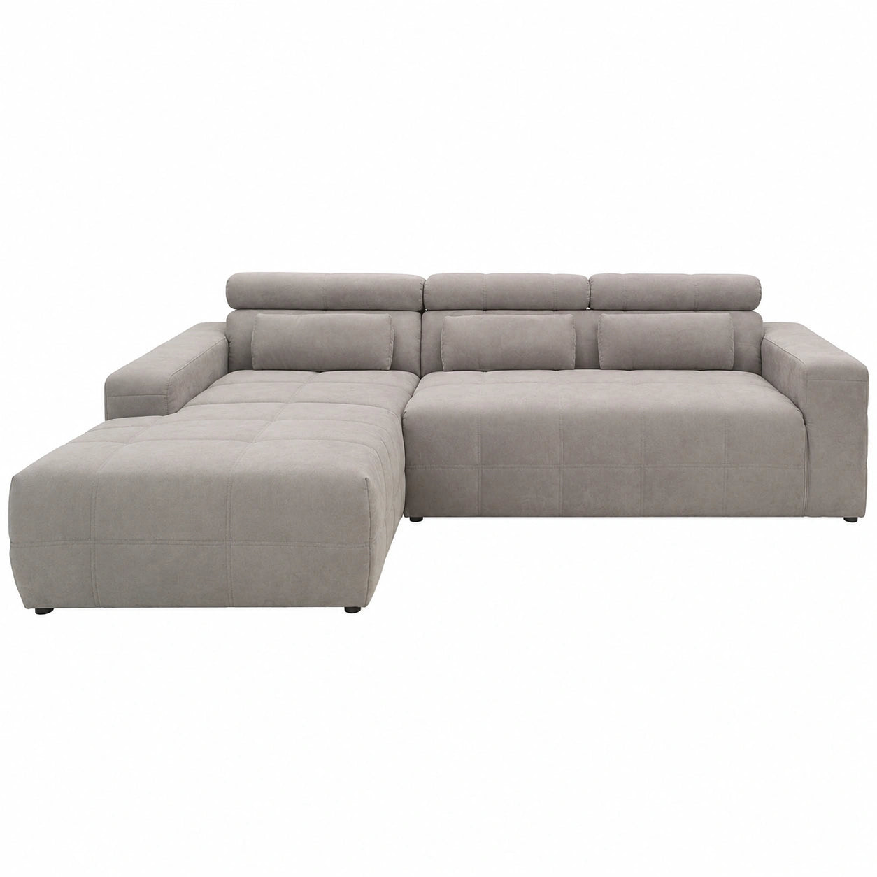 Divano angolare regolabile Brandon grigio 285x175 cm