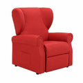 Sedia Relax Alzapersona Elettrica in Pelle Rossa con Zero Gravity e 2 Motori Indipendenti