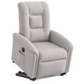 Poltrona Reclinabile Elettrica Gecheer in Tessuto Grigio per Relax e Lettura