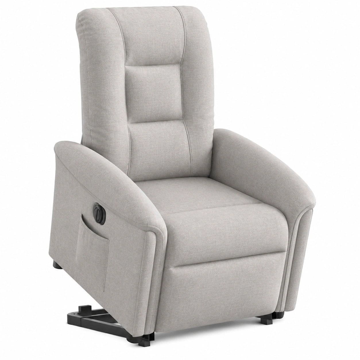 Poltrona Reclinabile Elettrica Gecheer in Tessuto Grigio per Relax e Lettura