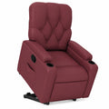 Poltrona Relax Elettrica in Similpelle Rosso Vino con Funzione Alzapersona e Reclinazione