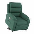 Poltrona Relax Elettrica in Velluto Verde Smeraldo con Alzapersona