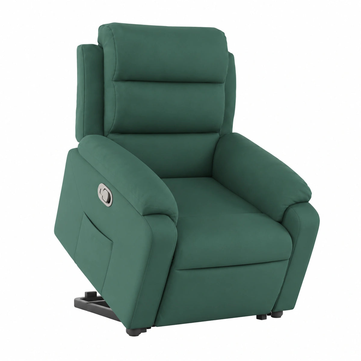 Poltrona Relax Elettrica in Velluto Verde Smeraldo con Alzapersona