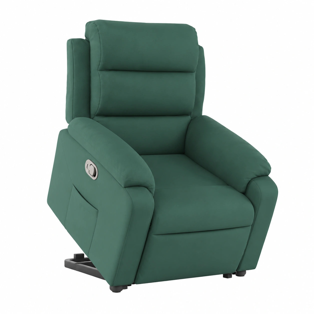Poltrona Relax Elettrica in Velluto Verde Smeraldo con Alzapersona