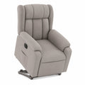 Poltrona Reclinabile Elettrica in Tessuto Tortora - Comfort e Relax