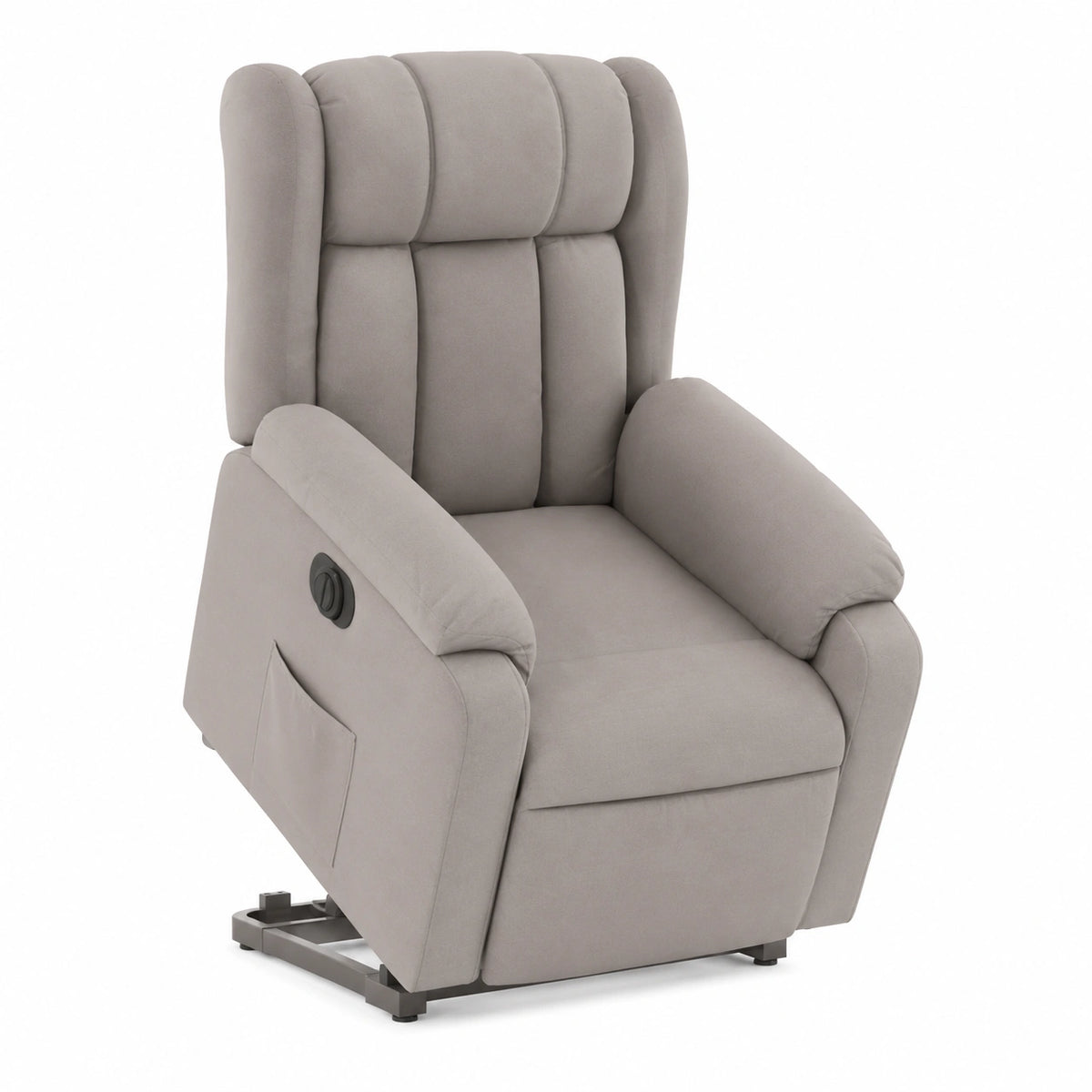 Poltrona Reclinabile Elettrica in Tessuto Tortora - Comfort e Relax