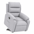 Poltrona Reclinabile Elettrica Grigio Chiaro con Massaggio Completo