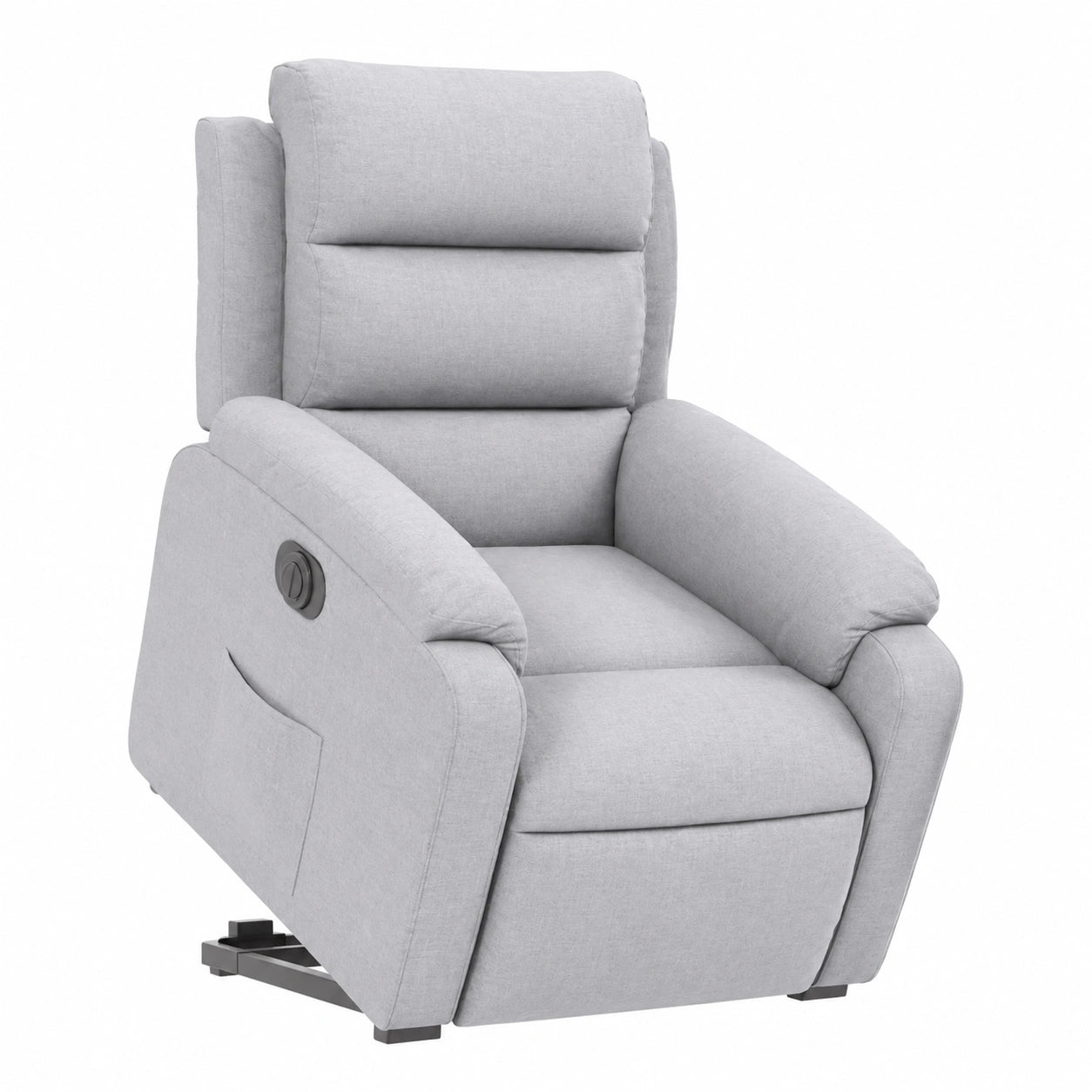 Poltrona Reclinabile Elettrica Grigio Chiaro con Massaggio Completo