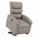 Poltrona Reclinabile Elettrica in Tessuto Grigio Talpa con Poggiapiedi, 70x92x99,5 cm