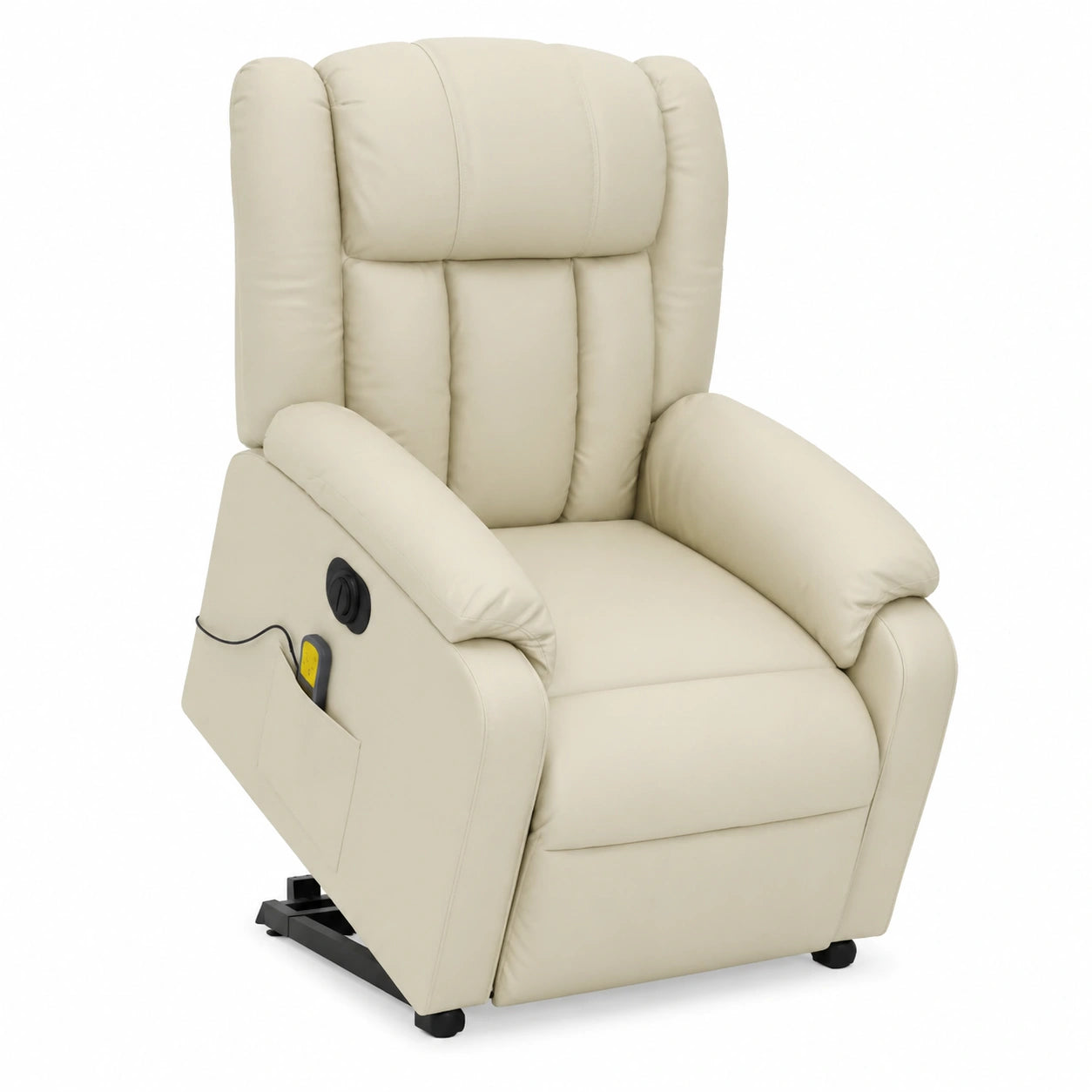Poltrona Relax Alzapersona Elettrica in Similpelle Crema
